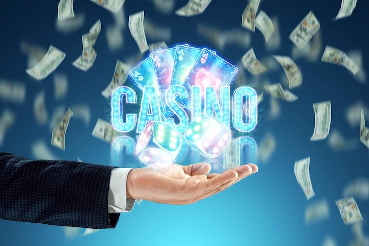 Layar permainan Wolf Gold di citawin dengan simbol serigala, bulan, dan fitur bonus yang mencolok